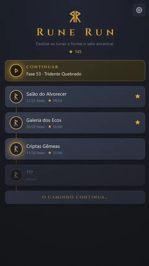 O Caminho dos Salões, com o progresso em estrelas